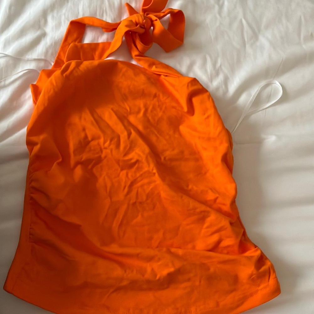 Orange halter top